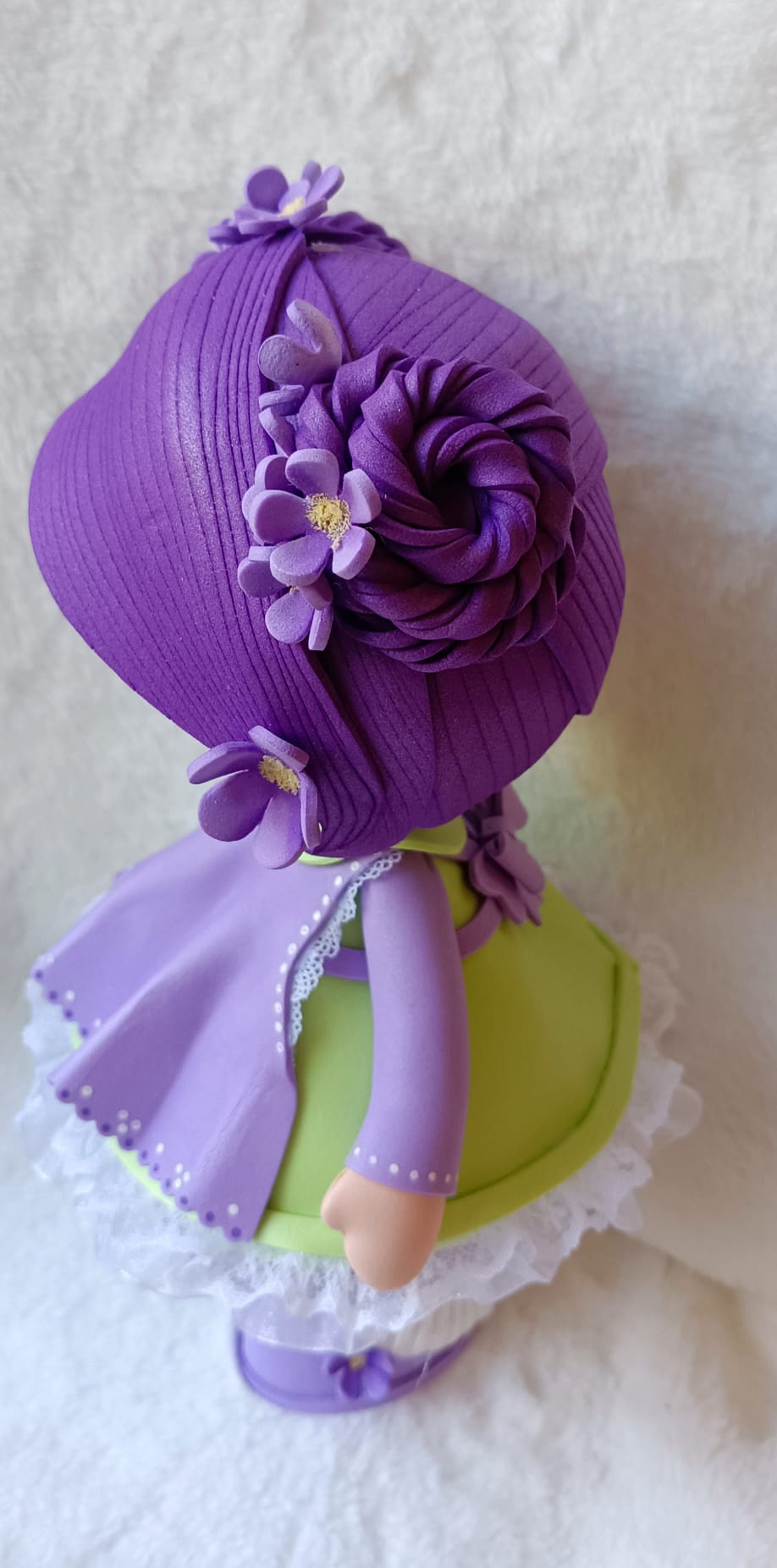 Boneca de EVA com Ursinho – Feita à Mão