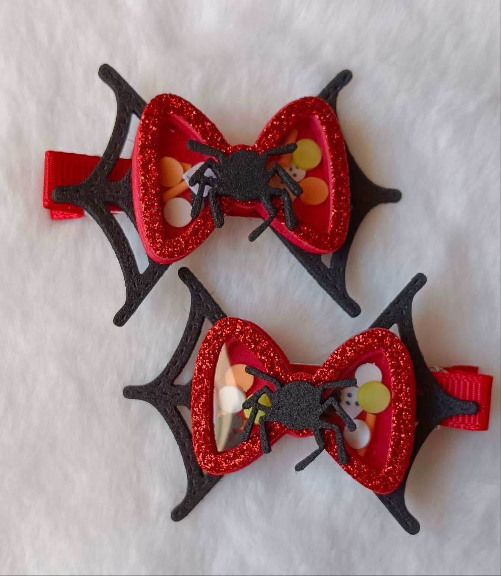 🎃 Ganchinhos de Cabelo Halloween – Feitos à Mão ✨