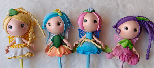 ✨ Ponteiras de Lápis Fadas em EVA – Feitas à Mão ✨