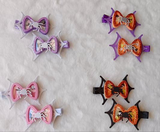 🎃 Ganchinhos de Cabelo Halloween – Feitos à Mão ✨