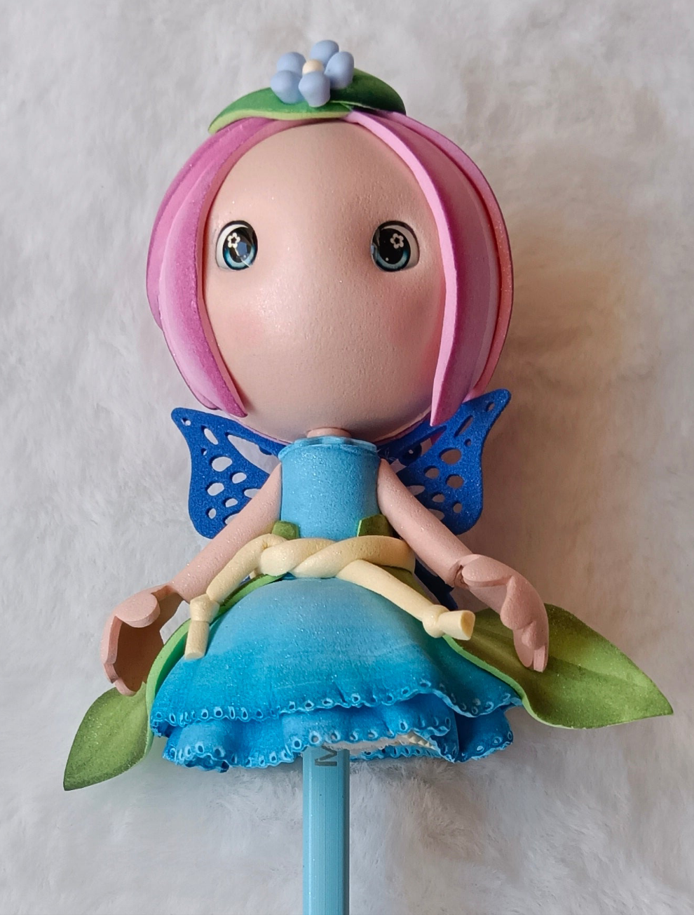 ✨ Ponteiras de Lápis Fadas em EVA – Feitas à Mão ✨