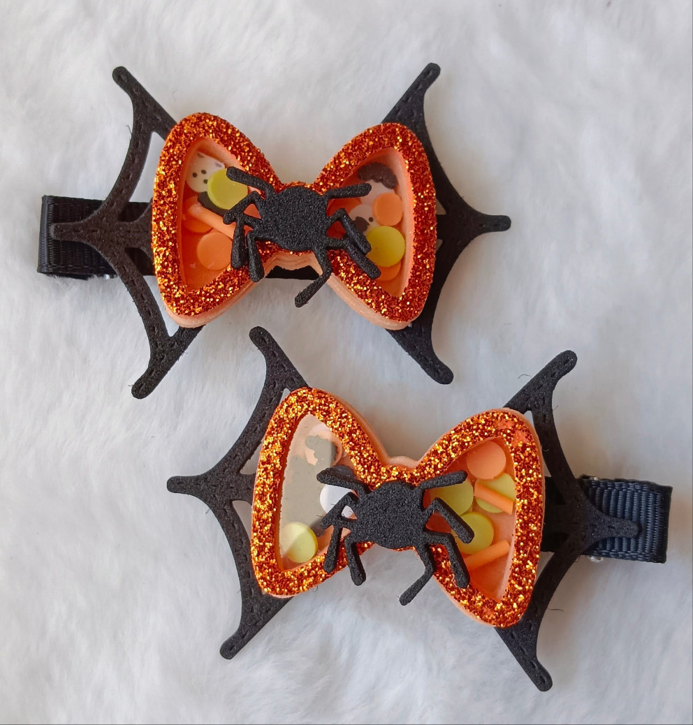 🎃 Ganchinhos de Cabelo Halloween – Feitos à Mão ✨
