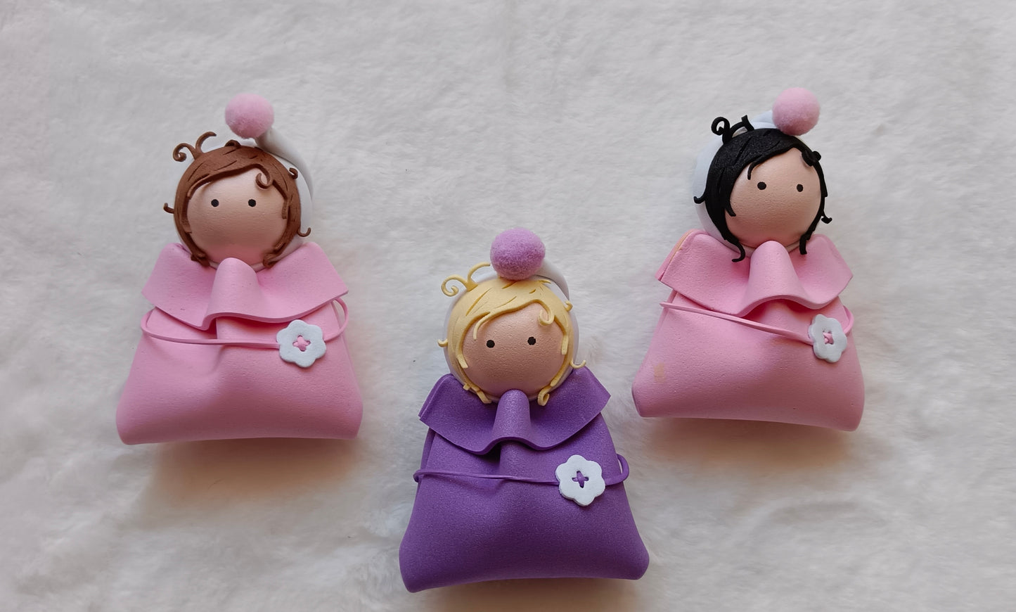 Lembrancinhas Perfumadas para Chá de Bebé – Bonequinhas em EVA Personalizadas